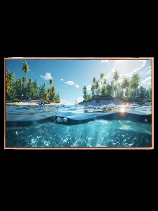 Tropisk Kystlandskab Morgen Plakat