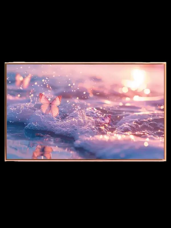 Sommerfugle Over Skinnende Bølge Plakat