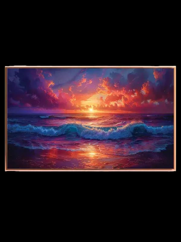 Solnedgang Over Havet Plakat