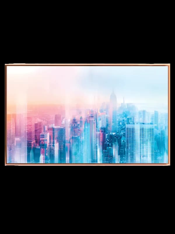 Pastelfarvet Storby Skyline Dis