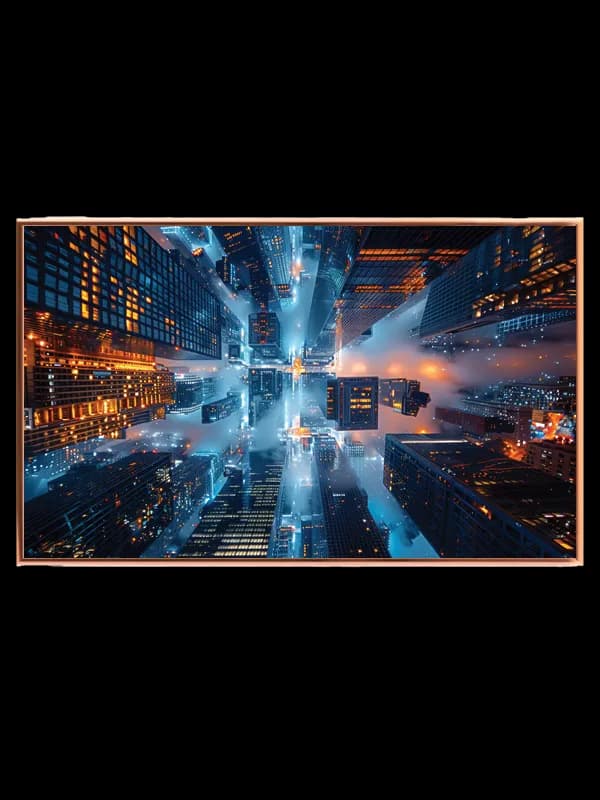 Grafisk Neonby Set Nedefra