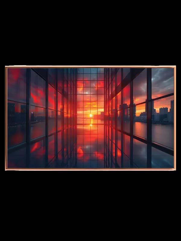 Grafisk Solnedgang i Glasgang