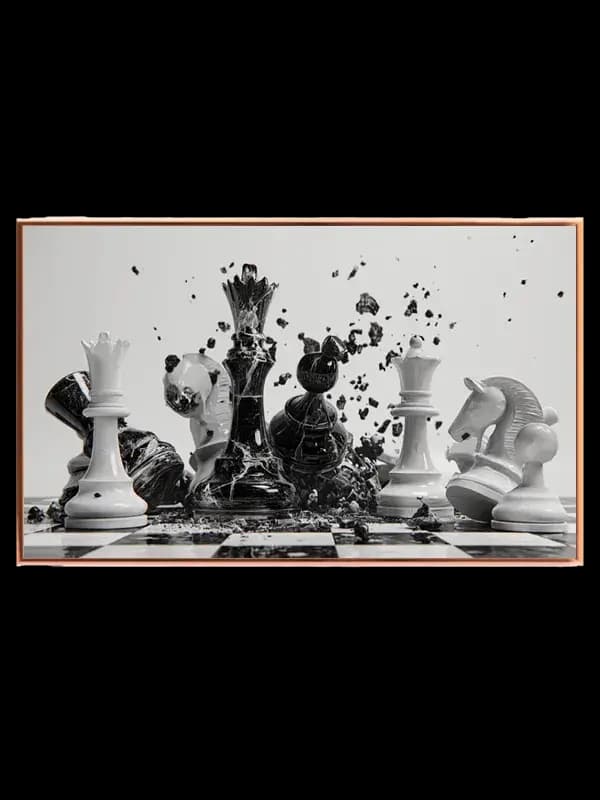 Skakbrikker skakbræt konge springer med splinter