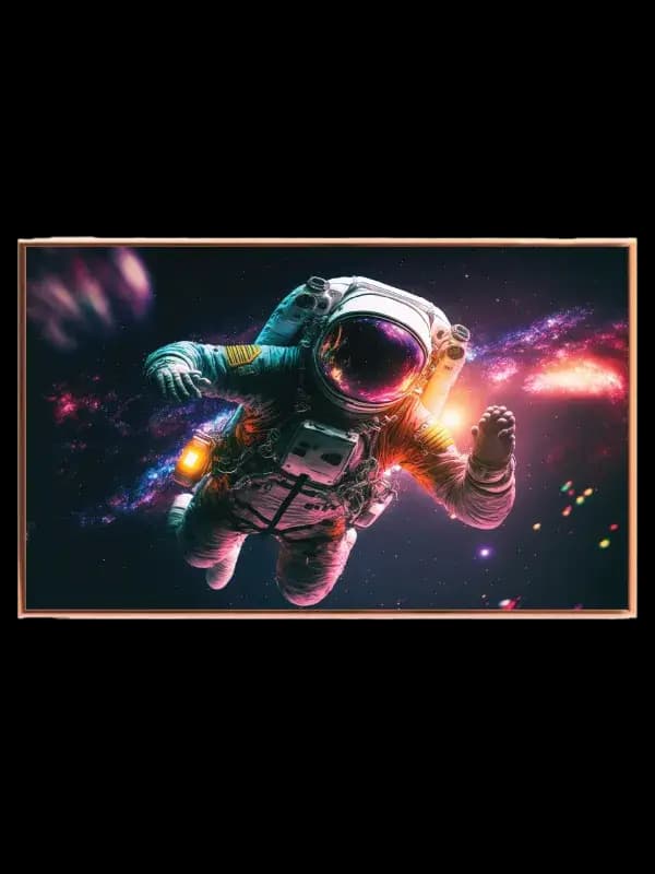 Astronaut i Neonfarvet Tåge