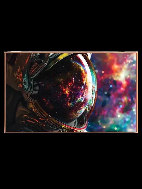 Grafisk Astronaut Hjelm med Nebula