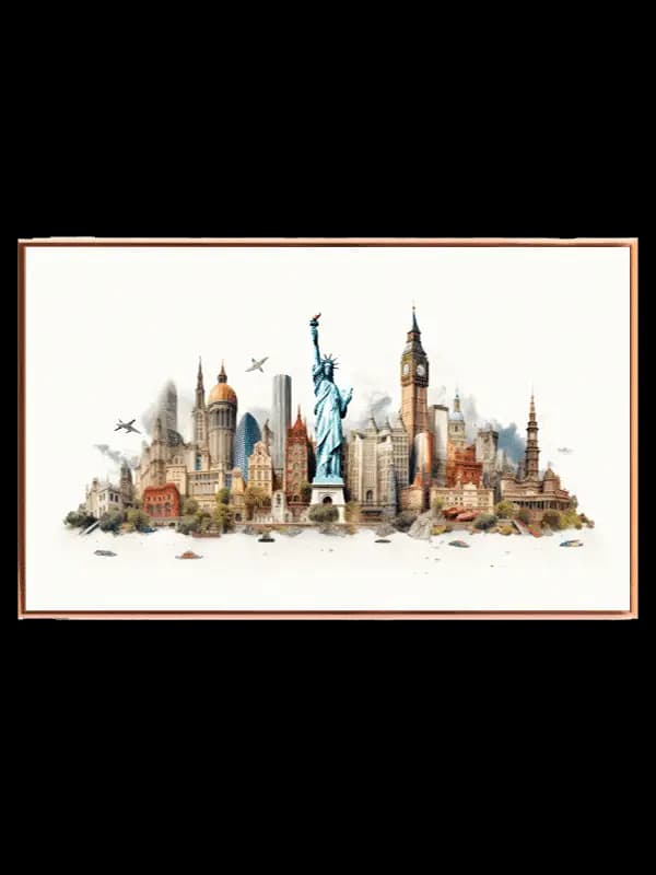 Verdensbyer Skyline med Frihedsgudinden