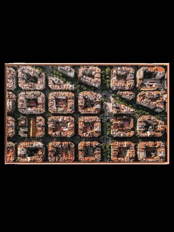 Aerial View Urban Grid