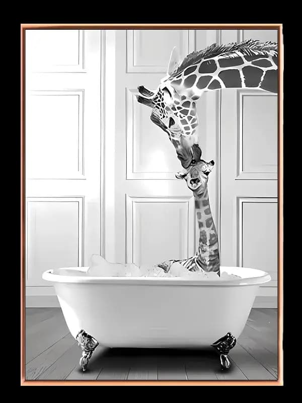 Giraffens Badedag i Stuen