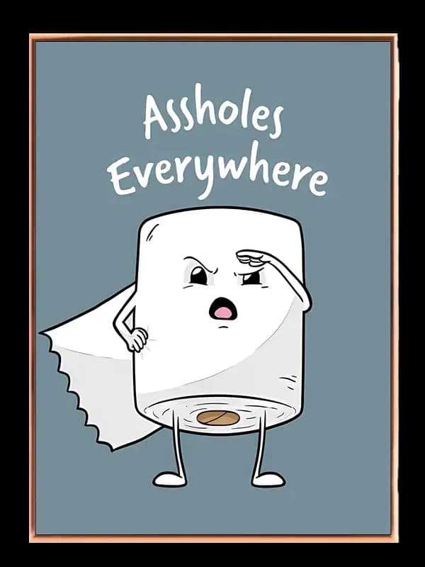 Sjov Superhelt Toiletpapir Plakat