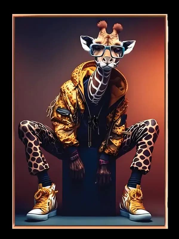 Urban Giraffe Stil Plakat