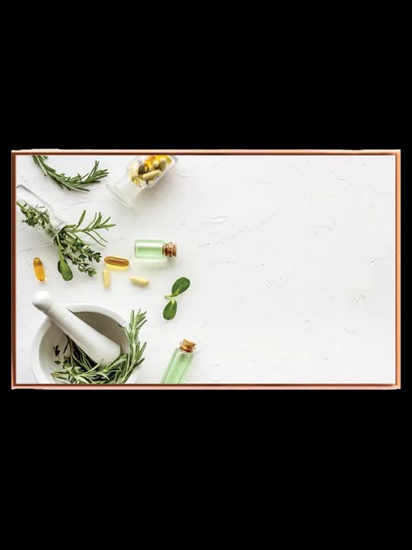 Morter urter kapsler flasker med tekstur