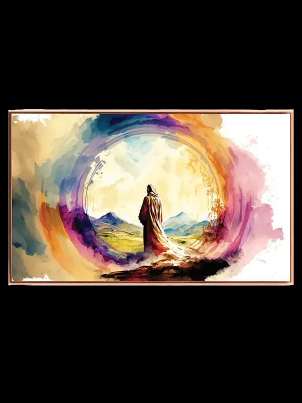 Grafisk Kappecifigur i Farvering