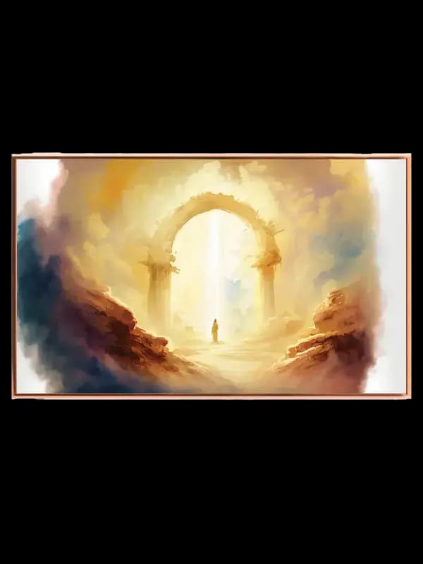 Gylden Portal i Ørkenlandskab