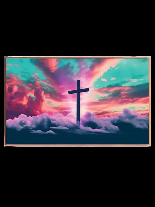 Grafisk Kors Over Pastelskyer