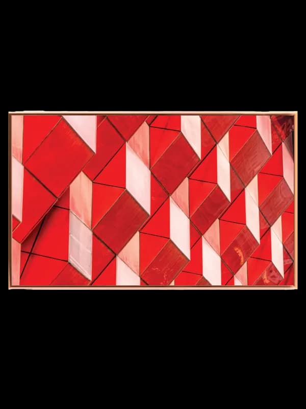 Geometrisk Rød Kunstplakat