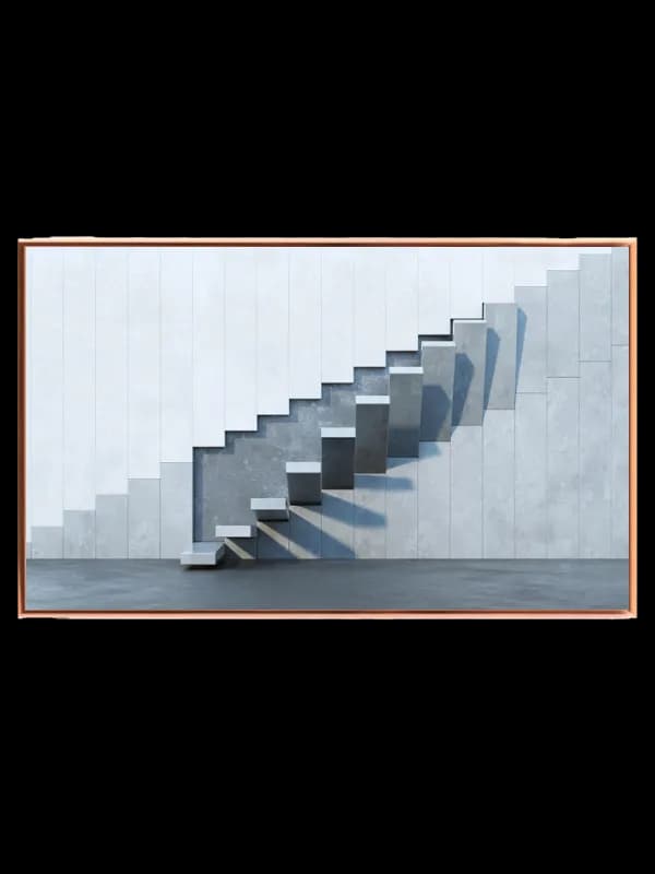 Moderne Trappekunst i Minimalistisk Stil