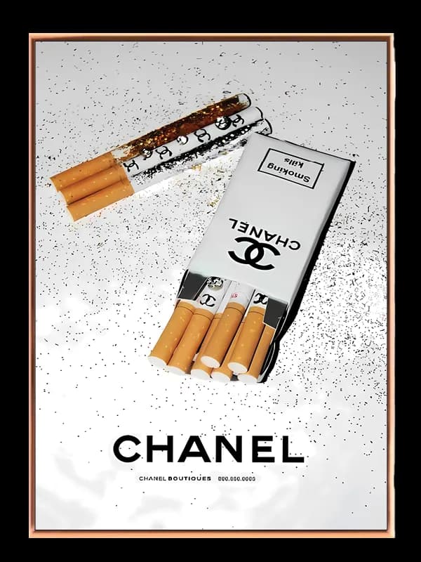 Cigaretpakke cigaretter aske med typografi logo