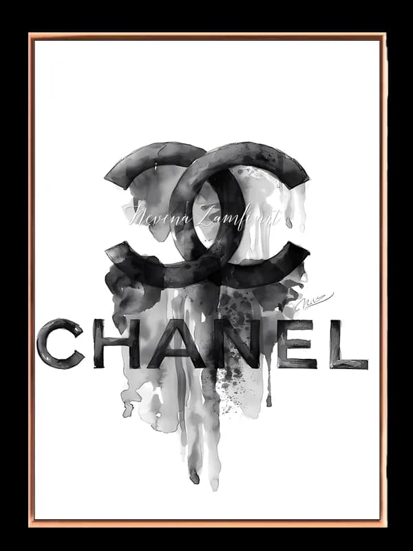 Logo bogstaver med akvarel typografi blæk