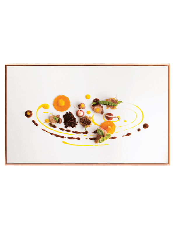 Anretning grøntsager sauce med komposition tekstur