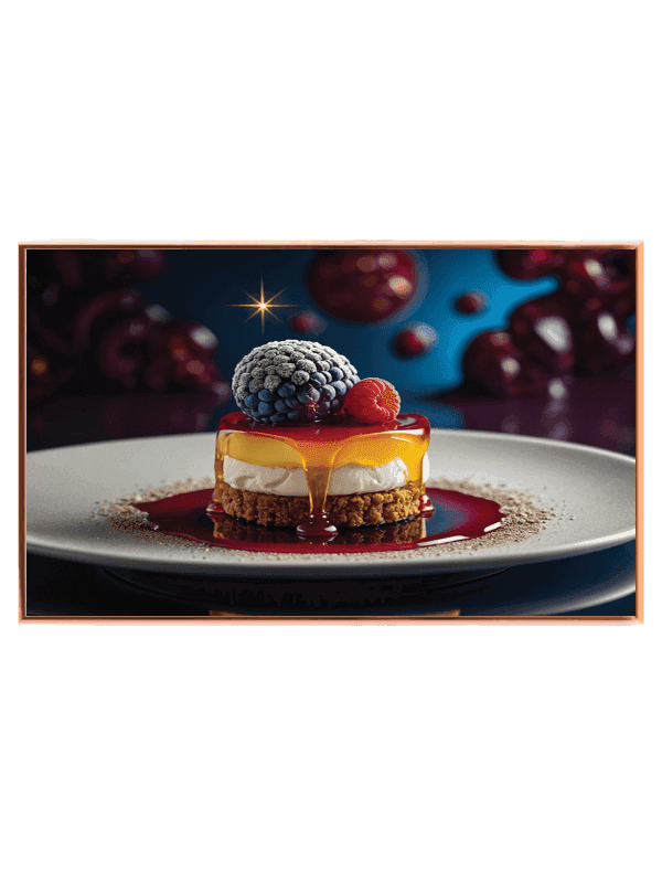 Dessert bær tallerken med glasur tekstur