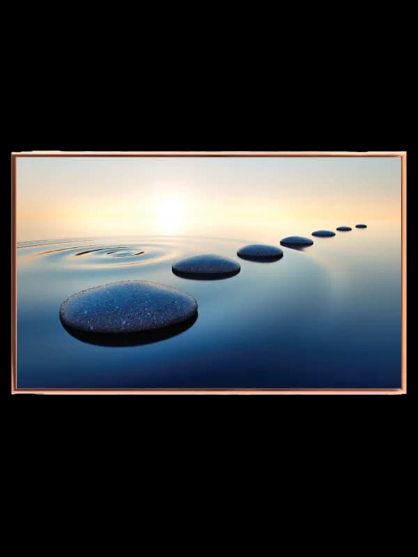 Sten vand horisont sol med refleksion