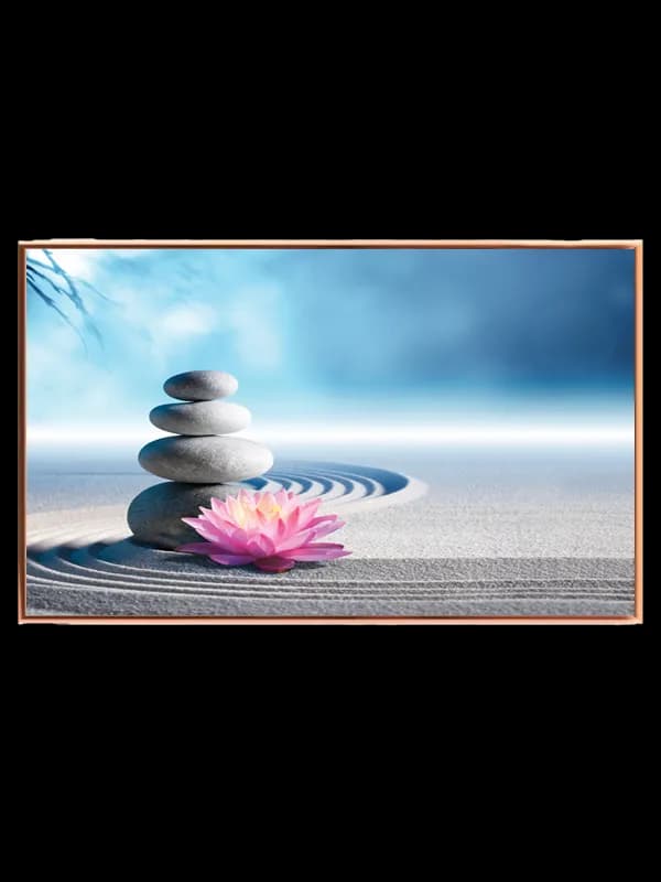 Sten lotusblomst sand med mønster skygger