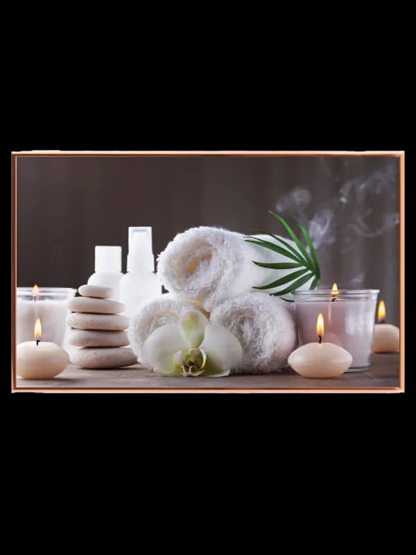 Håndklæder stearinlys sten orkid med røg