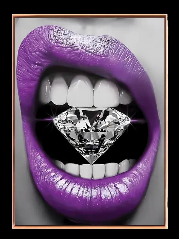 Sort Læber Pop Edition LIPS3 Plakat