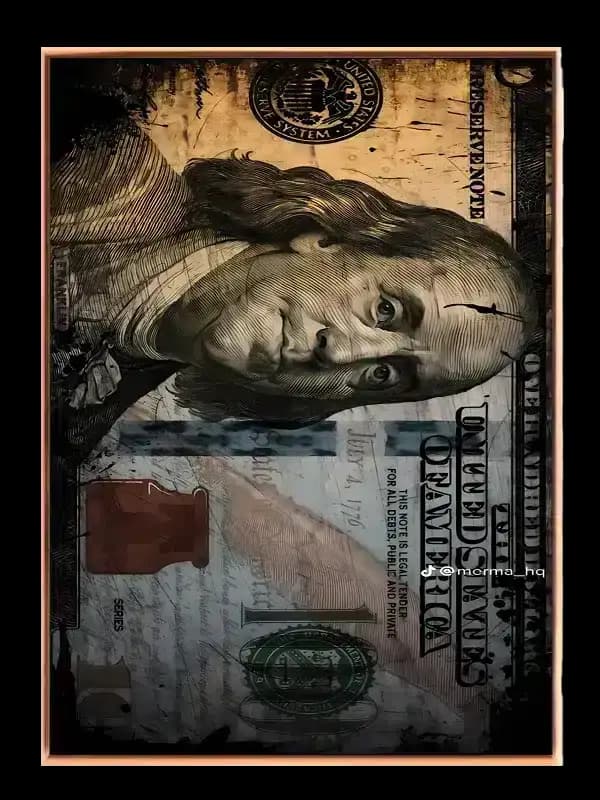 Pengeddel portræt segl med collage typografi tekstur