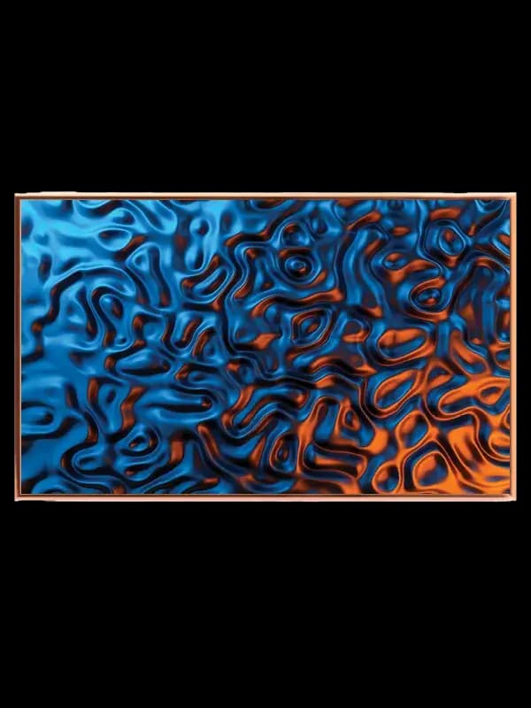 Flydende Blå og Orange Relief