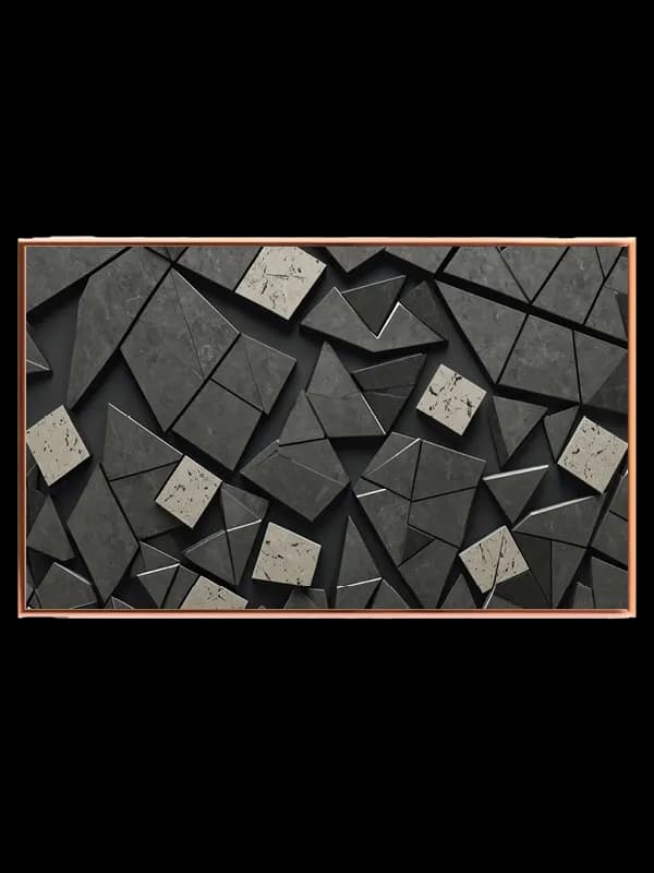 Mørk Geometrisk Relief Komposition