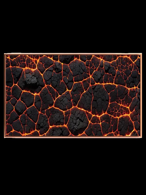 Glødende Lavarevner i Sort