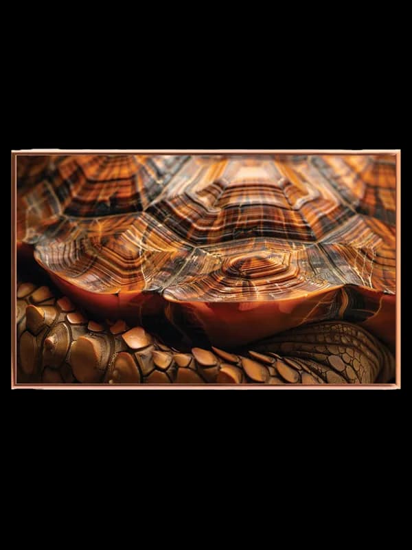 Skildpaddeskjold i Varme Striber