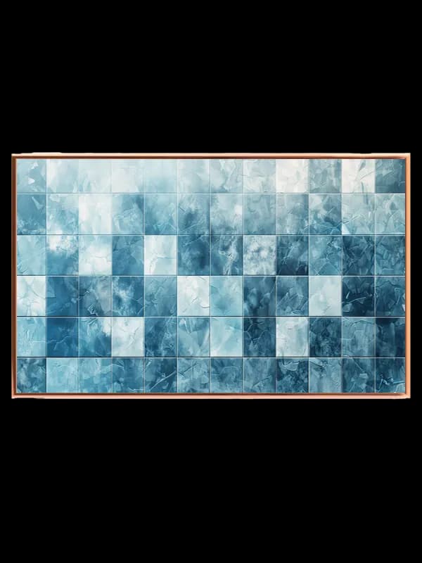 Blå Mosaik med Marmortekstur