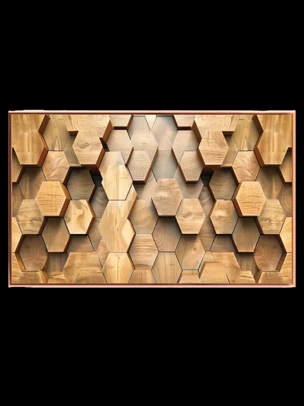 Hexagonalt Træmønster i Relief