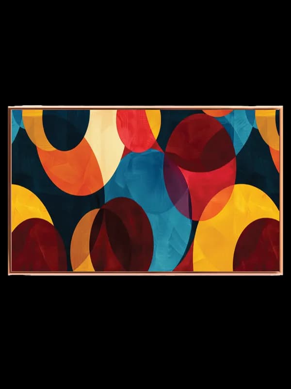 Abstrakte Cirkler i Dybe Farver