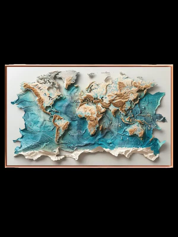 Verdenskort i Tredimensionelt Design