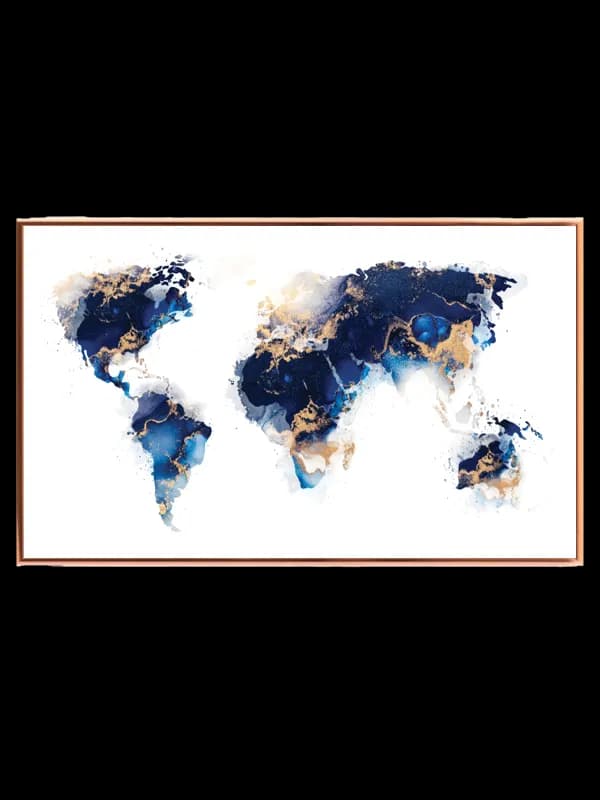 Verdenskort i Blå Nuancer
