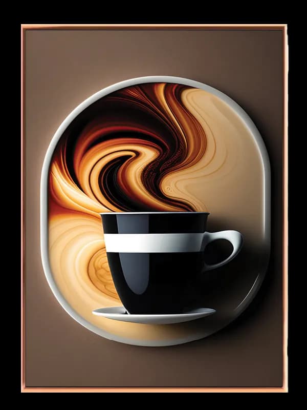 Kaffekop med mønster tekstur skygger