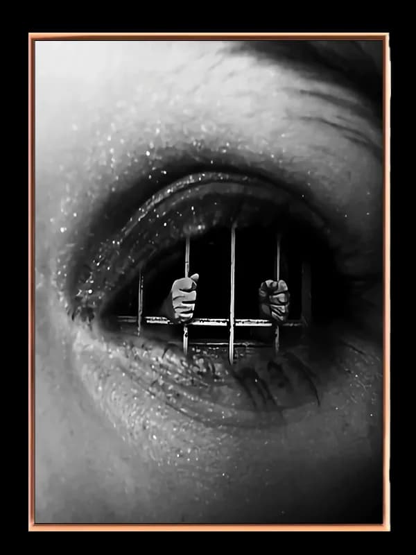 Øje med Fængsels Tremmer