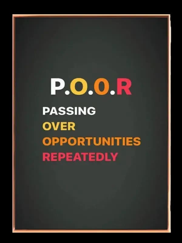 Motiverende P.O.O.R Plakat