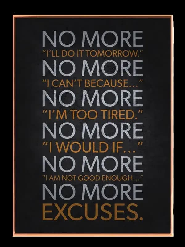 Ingen Flere Undskyldninger Plakat