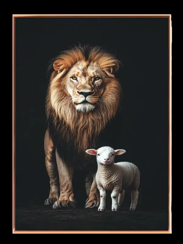 Lion And Lamb Plakat