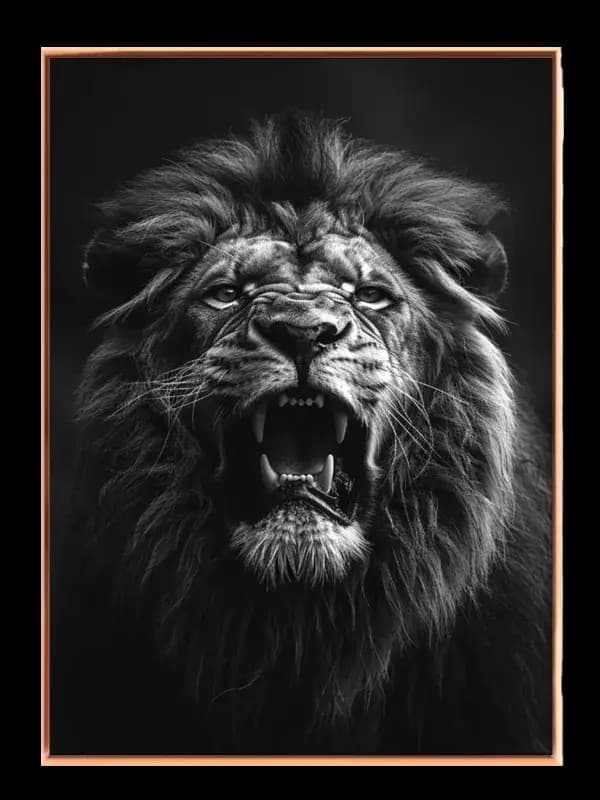 Roaring Lion Face Plakat