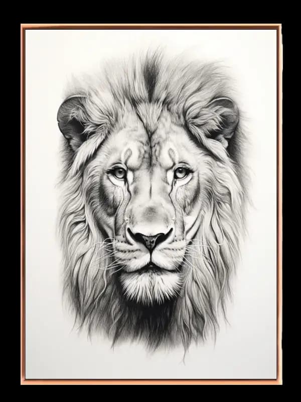 Lion Head Closeup Plakat