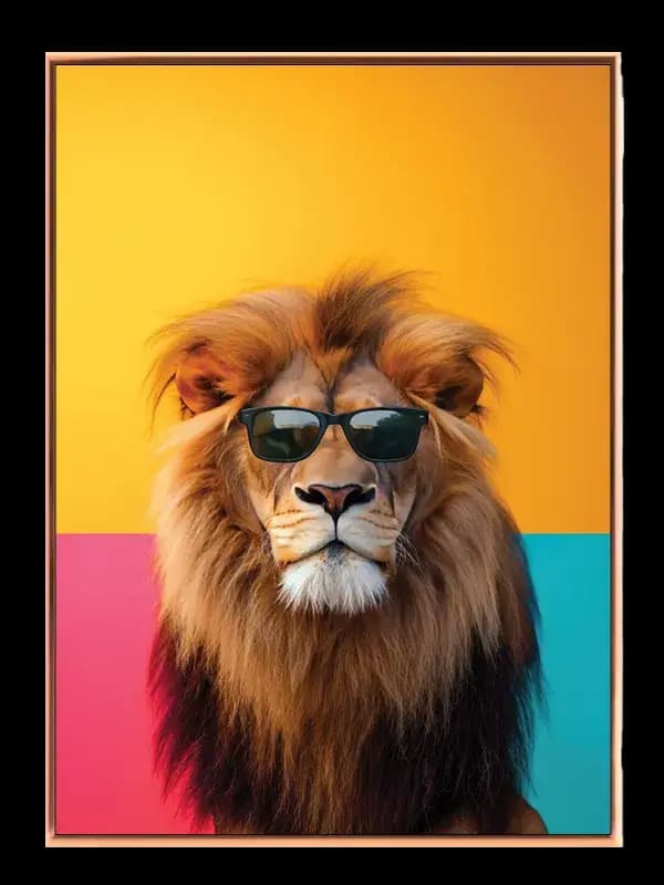 Lion With Sunglasses No1 Plakat