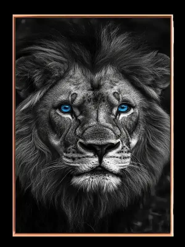 Lion Blue Plakat