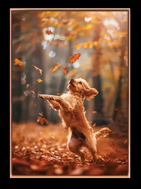 Golden Retriever Autumn Plakat
