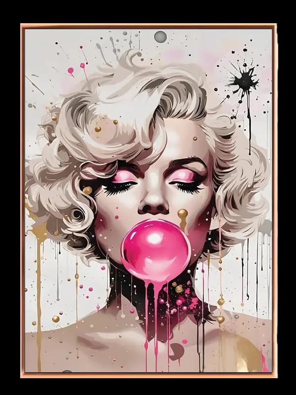 Ikonisk Blond Boble Portræt