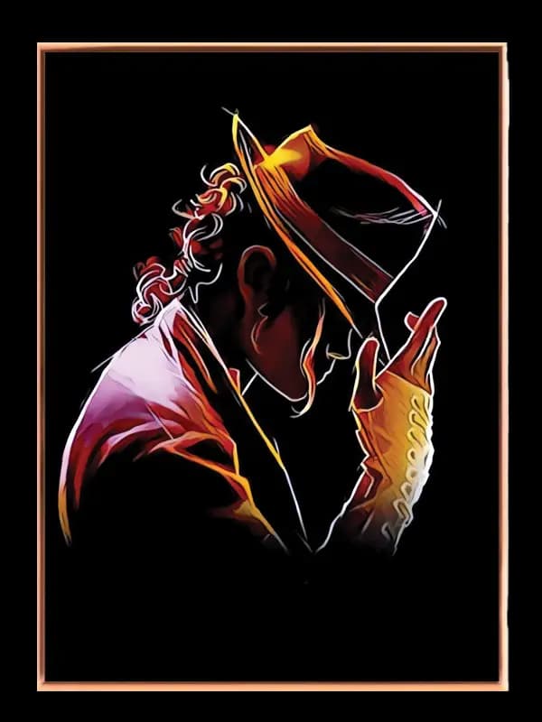 Ikonisk Popstjerne Silhuet